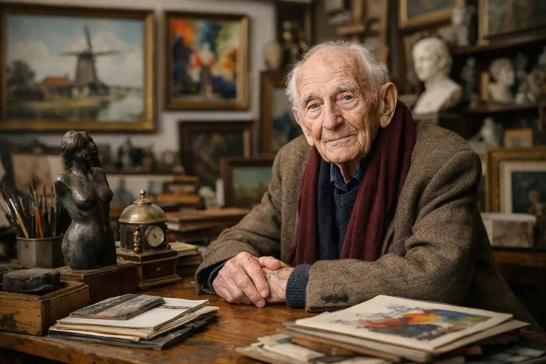 106-jarige kunstenaar zoekt nieuwe bestemming voor zijn verzameling