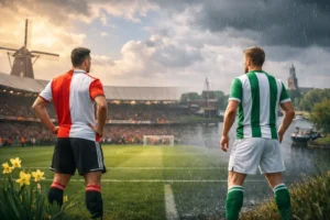 Belangrijke competitiewedstrijd tussen Feyenoord en FC Groningen om tweede plaats