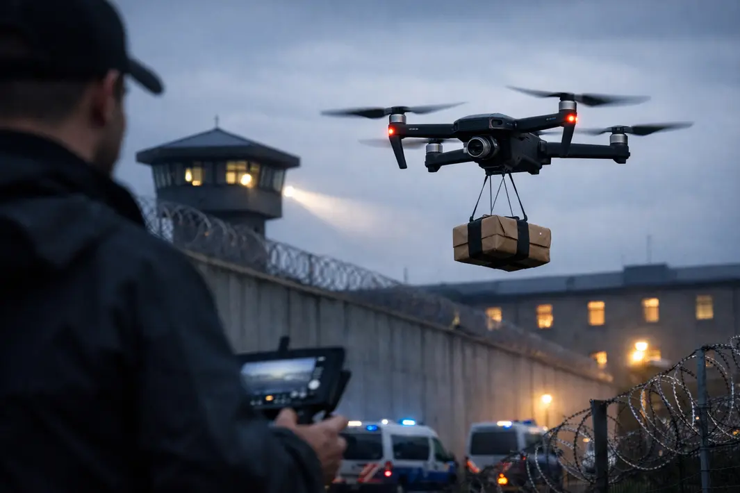 Dronepiloot leverde verboden pakketjes af in gevangenissen