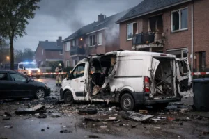 Explosie bij bestelbus in Rotterdam-Zevenkamp veroorzaakt flinke schade