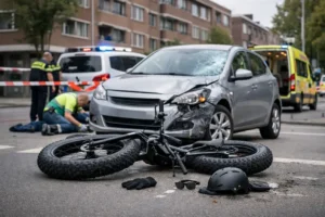 Fatbike bestuurder gewond na aanrijding met auto in Rotterdam-West