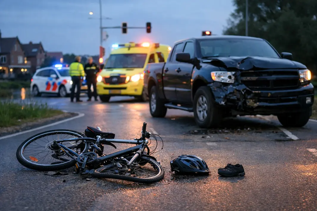 Fietser ernstig gewond na botsing met pick-up in Berkel en Rodenrijs