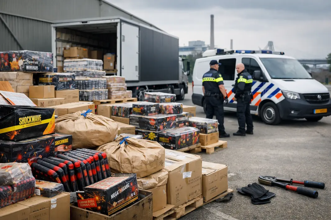 Grote partij zwaar vuurwerk in beslag genomen door politie in Schiedam