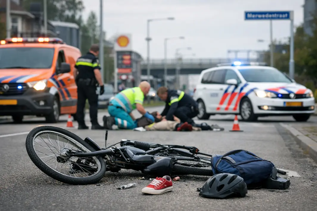 Jonge fietser aangereden op Merwedestraat in Dordrecht
