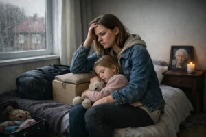 Jonge moeder dreigt dakloos te worden na verlies van oma