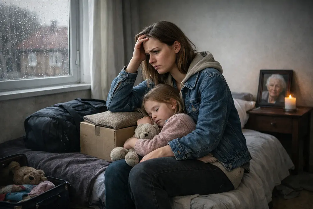 Jonge moeder dreigt dakloos te worden na verlies van oma