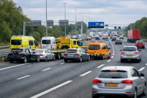 Meerdere voertuigen betrokken bij ongeluk op A15, weg inmiddels vrijgegeven