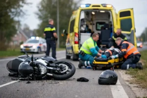 Motorrijder raakt gewond bij valpartij, naar ziekenhuis vervoerd