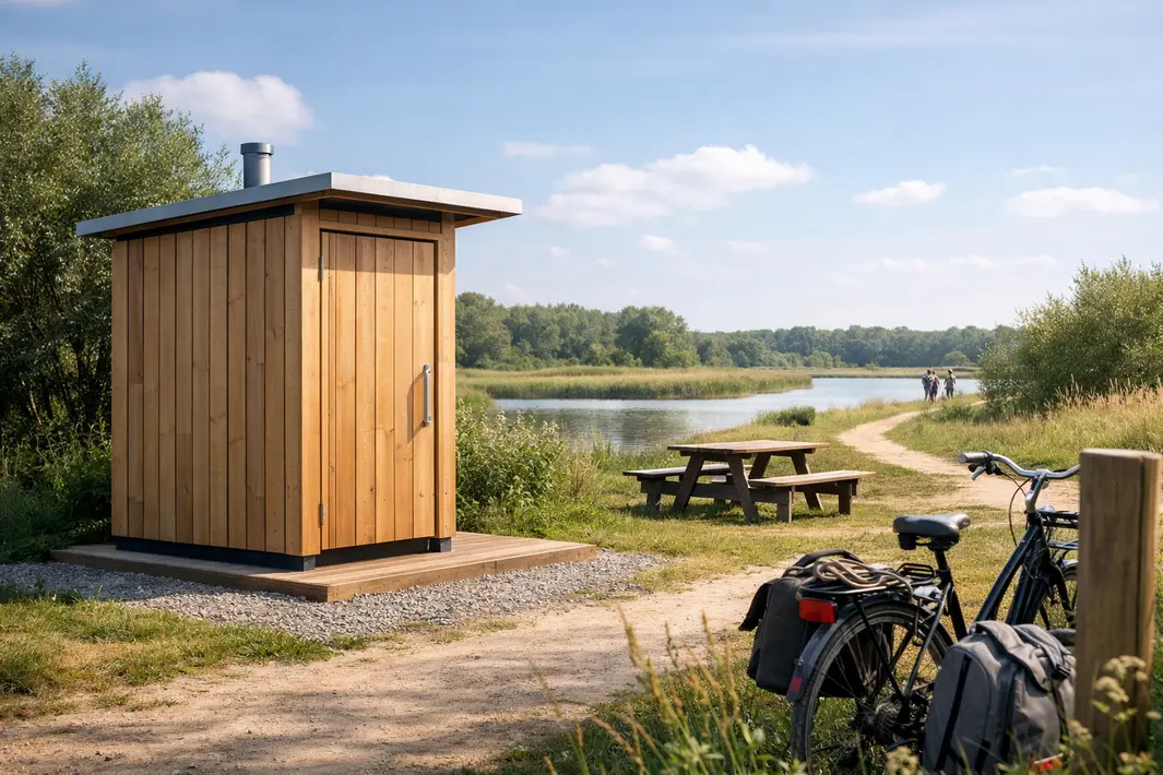 Nieuw droogtoilet maakt recreatie in natuurgebied makkelijker