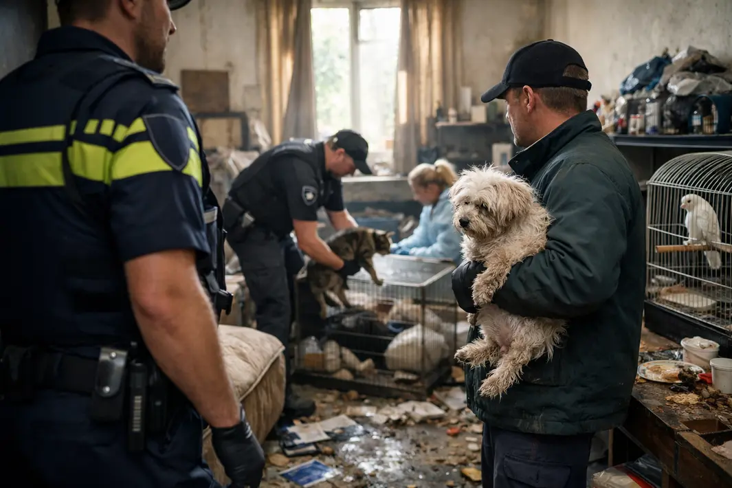 Politie neemt dieren in beslag na aantreffen vervuilde woonruimte in Rotterdam