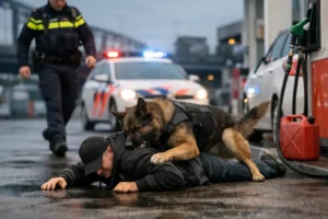 Politiehond pakt verdachte van benzinediefstal in Rotterdam-IJsselmonde