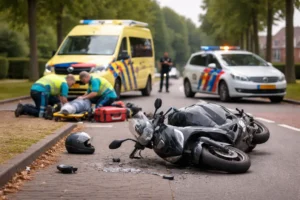 Scooterbestuurder gewond na aanrijding met auto in Hellevoetsluis
