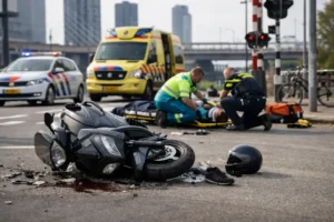 Scooterrijder gewond na aanrijding in Rotterdam-Feijenoord