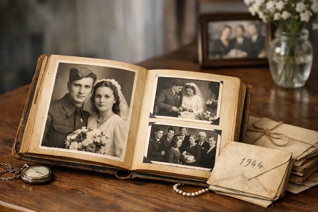 Trouwalbum uit 1944 terug bij familie na vondst in kringloopwinkel