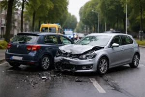 Twee auto’s betrokken bij botsing in Rotterdam-Overschie