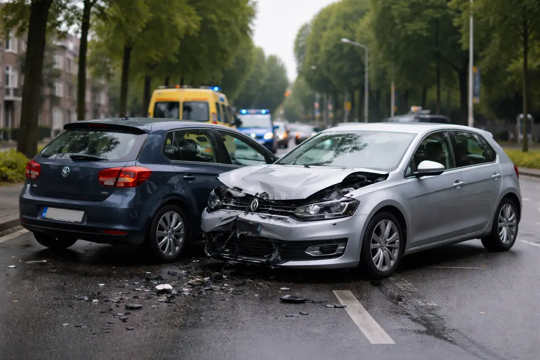 Twee auto’s betrokken bij botsing in Rotterdam-Overschie