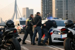 Twee motorrijders aangehouden na verkeersruzie met mishandeling in Rotterdam-Zuid