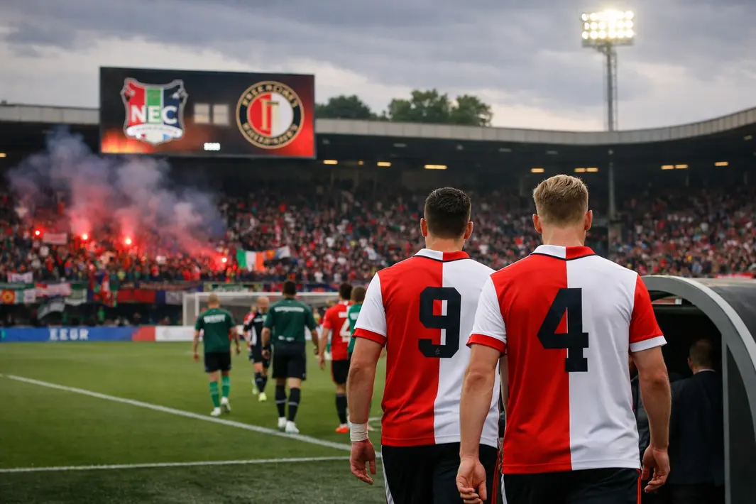 Tweede plek in Eredivisie onzeker voor Feyenoord met cruciale uitwedstrijd tegen NEC