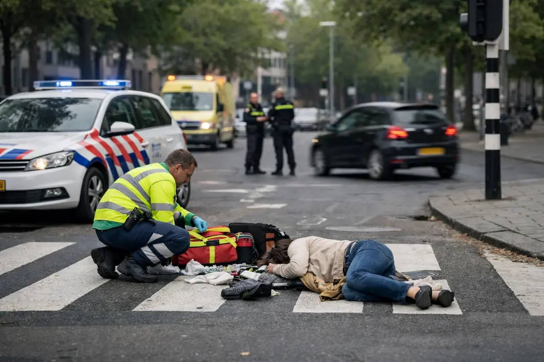 Voetganger aangereden op zebrapad in Rotterdam-Kralingen, automobilist vluchtte