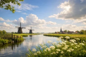 Warm lenteweer met temperaturen tot 20 graden en afwisselend zon en wolken