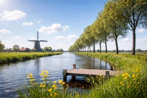 Zonnige dag met zachte temperaturen en matige oostenwind