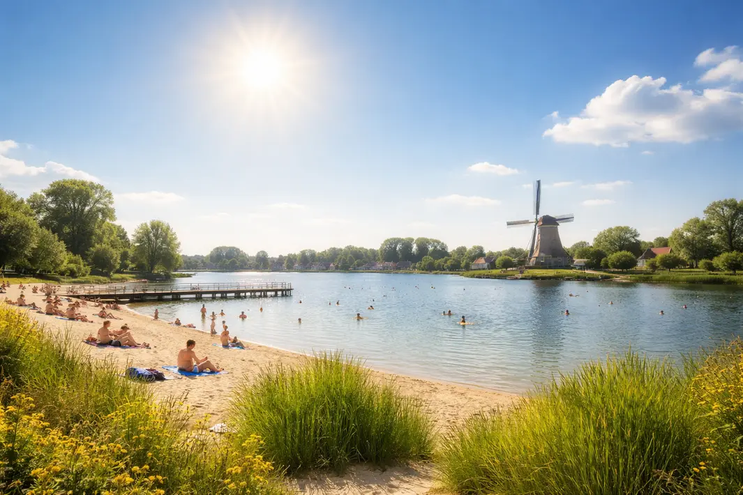 Zonnige en warme dag met recordtemperaturen voor deze periode