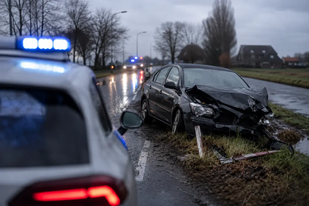 18-jarige rijdt gestolen auto en raakt betrokken bij achtervolging met crash
