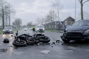 Botsing tussen automobilist en motorrijder in Berkel en Rodenrijs
