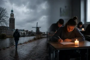 Examens gaan door ondanks stroomstoring op school in Spijkenisse