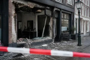 Explosie bij Vlaardingse kapperszaak veroorzaakt zware schade