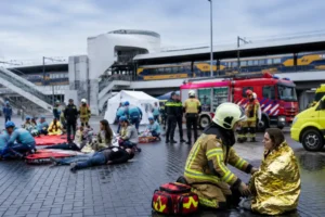 Grootse hulpdienstenoefening met vele slachtoffers bij station Dordrecht