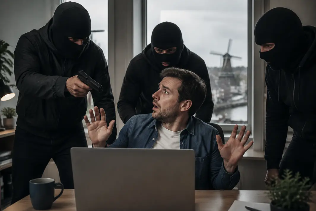 Man overrompeld door drie overvallers tijdens videobellen in Schiedam