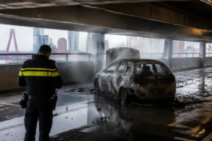 Parkeergarage Rotterdam Zuid getroffen door autobrand, politie start onderzoek