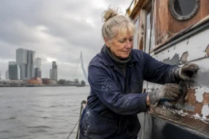 Pensioengerechtigde Adriane restaureert bijzondere museumboot in Rotterdam