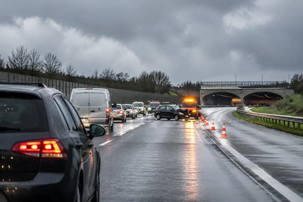 Vertragingen op A29 na ongeluk voor Heinenoordtunnel