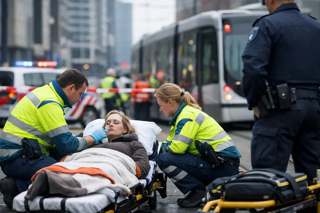 Vrouw gewond na incident met tram in centrum Rotterdam