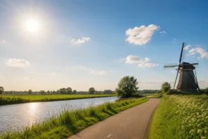 Zonnige en warmere dag met lichte wind uit het noordoosten
