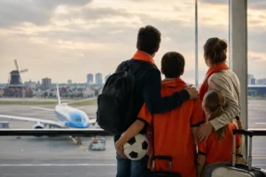 Familie reist mee naar het WK Voetbal voor steun aan Schiedamse speler
