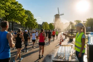 Halve marathon gaat door ondanks hoge temperaturen met extra veiligheidsmaatregelen