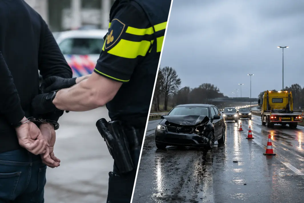 Incidenten op 9 juni: Verwonding agent bij arrestatie en ongeluk op snelweg