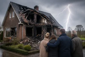 Woning en levenswerk familie Brand vernield door blikseminslag, steun stroomt binnen